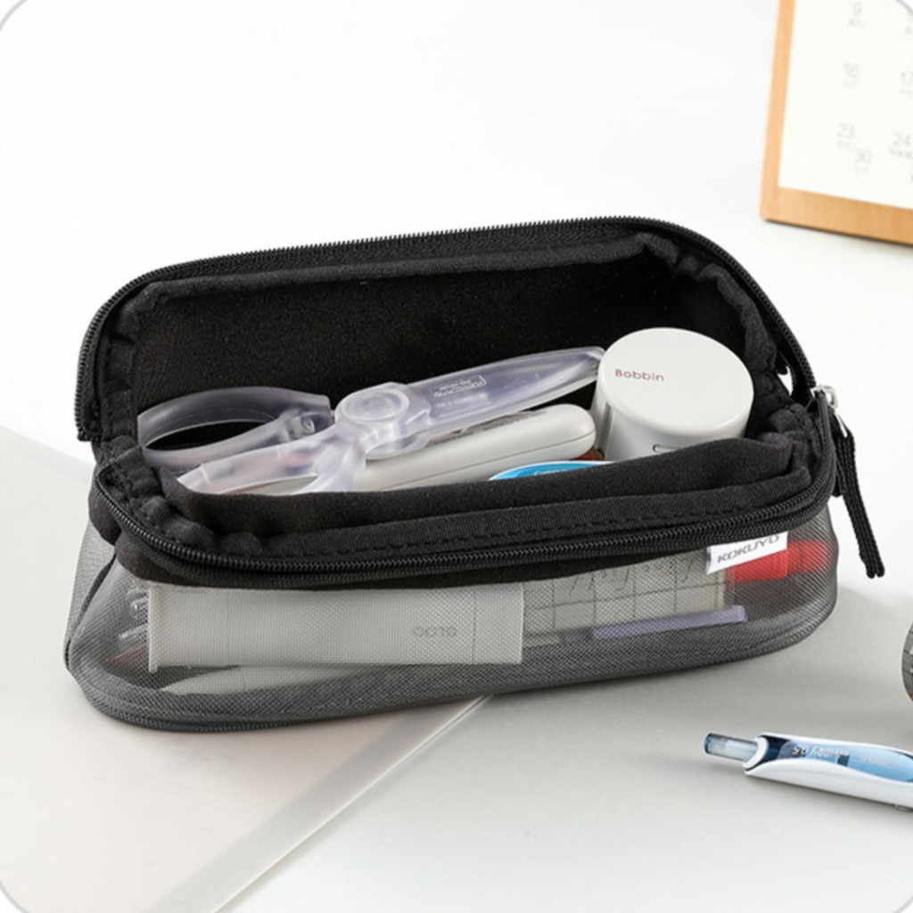 Kokuyo Black Pencil Case Collection กล่องดินสอแบบเรียบง่าย ทนทานต่อสิ่งสกปรก - รูปที่ 4