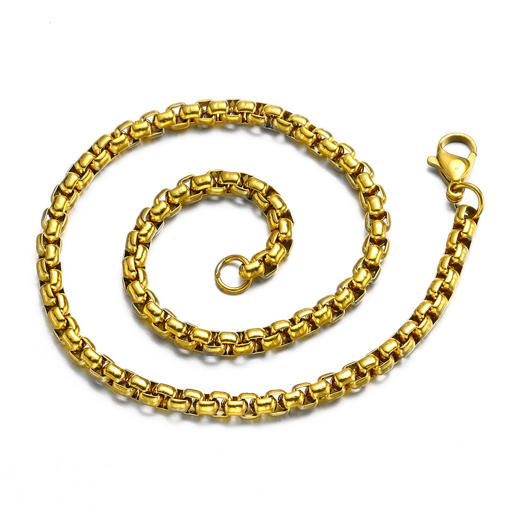 45ซม.-70ซม.Menผู้หญิงสแตนเลสสแควร์สร้อยคอโซ่มุกแถบแนวโน้มไทเทเนียมเหล็กสร้อยคอผู้ชายเครื่องประดับชายของขวัญ - รูปที่ 7