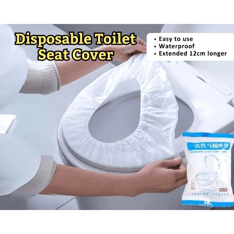 ฝาครอบห้องน้ํา (1 ชิ้น) Travel ฝาครอบที่นั่งชักโครกแบบใช้แล้วทิ้งเพียงครั้งเดียวใช้ hygeine PE พลาสต