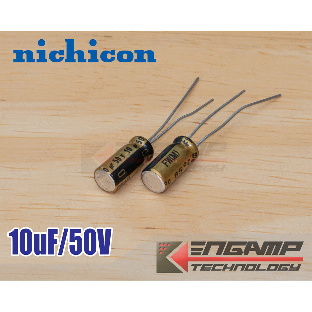 (10ตัว) [E-CAP] 10uF/50V 85 C Nichicon FW(M) 5x11mm P=2mm