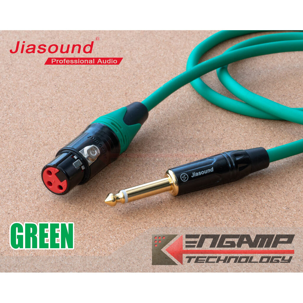 (สายประกอบ) [WIRE] Jiasound สายไมค์ XLR(F) to Phone Mono 6.35 (ใช้แจ็ค Jiasound YM-002BG + 814BG สาย