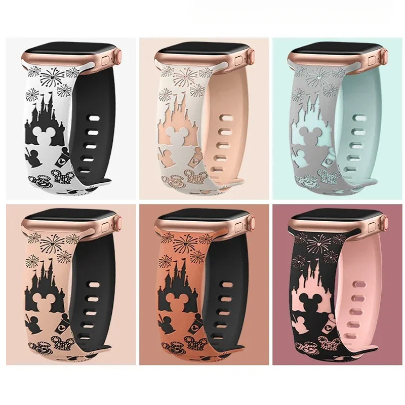 สายยางซิลิโคนแกะสลักนุ่ม for IWatch Apple Watch Ultra/SE 3 2 49มม. Series 11 10 9 8 7 6 5 4 49 46 45 44 42 41 40 38มม. - รูปที่ 7