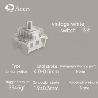 AKKO CS Series ที่กําหนดเองที่มีสีสันคีย์บอร์ดสวิทช์ Hot Swap Universal อุปกรณ์เสริม Cross ย่อหน้า Linear Touching Switch