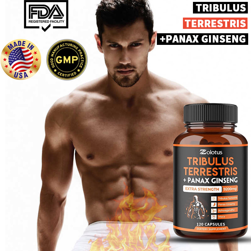 Pslalae Tribulus Complex พร้อม Tribulus Terrestris, Panax Ginseng & Ashwagandha, Super Strength Energy & Vitality Booster for Men