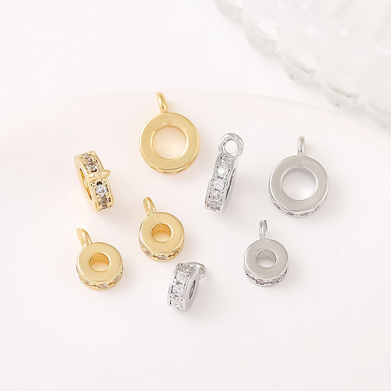 Spacer ลูกปัด 18K แขวนเดี่ยว diy สร้อยข้อมือสร้อยคออุปกรณ์เสริม - รูปที่ 6