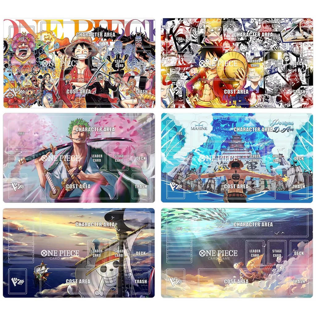 60x35x0.3 ซม.Diy One Piece Luffy Ace Zoroเฉพาะการ์ดเกมOPCG Battleเกมอะนิเมะล็อคขอบตารางของขวัญของเล่น