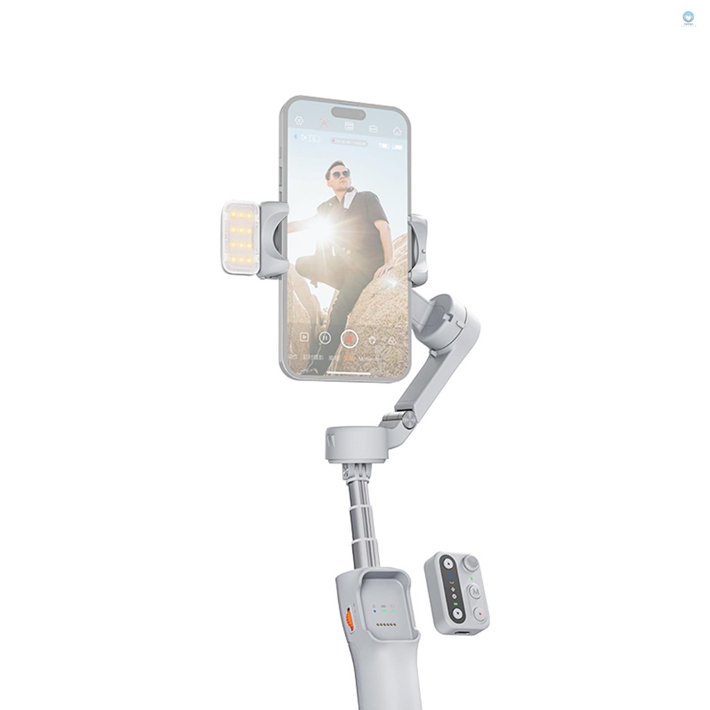 Hohem iSteady X3 ขยาย 3 แกนสมาร์ทโฟน Gimbal Stabilizer พับโทรศัพท์ Vlog Gimbal สมาร์ทติดตามแบตเตอรี่