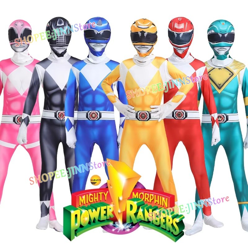 -JINN-POWER Samurai Sentai Shinkenger RANGERS คอสเพลย์เครื่องแต่งกายผู้ใหญ่/เด็ก Superhero POWER RANGERS คอสเพลย์ Jumpsuit