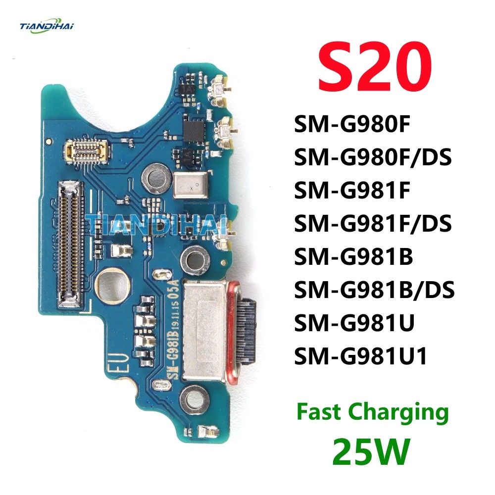 1pcs USB ชาร์จ Dock พอร์ตสําหรับ Samsung Galaxy S20 G980F G981F G981B G981U 5G ประเภท C ปลั๊ก Mic Fl