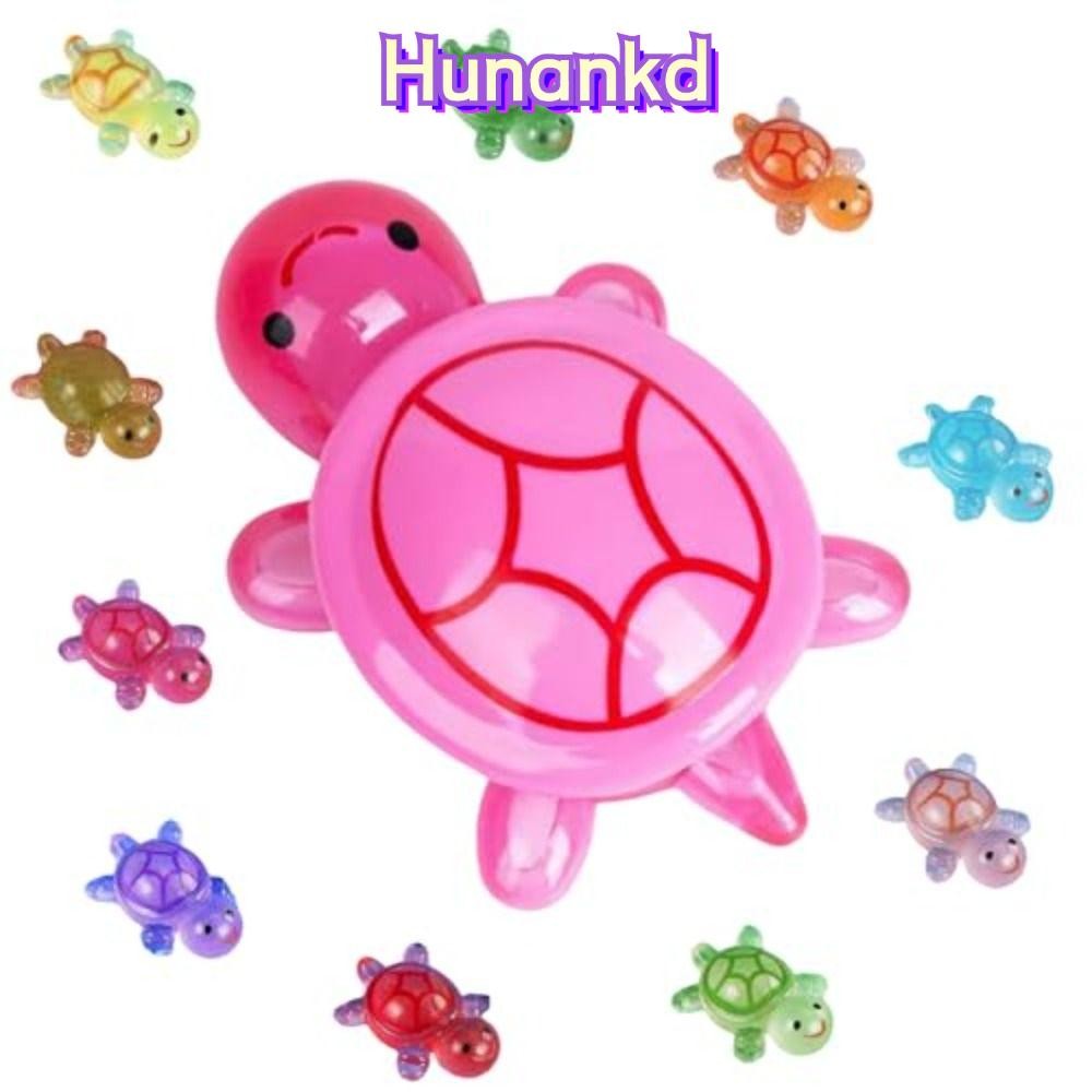 HUAN 100 ชิ้นเต่าเรืองแสง, DIY Dopamine สีมินิเรซิ่นสัตว์,น่ารักการ์ตูน Night Glow Miniature Figurines Fairy ตกแต่งสวน