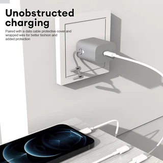 เคสถนอมสายชาร์จCharger Protector สายชาร์จซิลิโคนหุ้มสายเคเบิลข้อมูลแบบสร้างสรรค์ ปลอกหุ้มแบบนิ่ม ชุดป้องกันสายเคเบิลข้อม