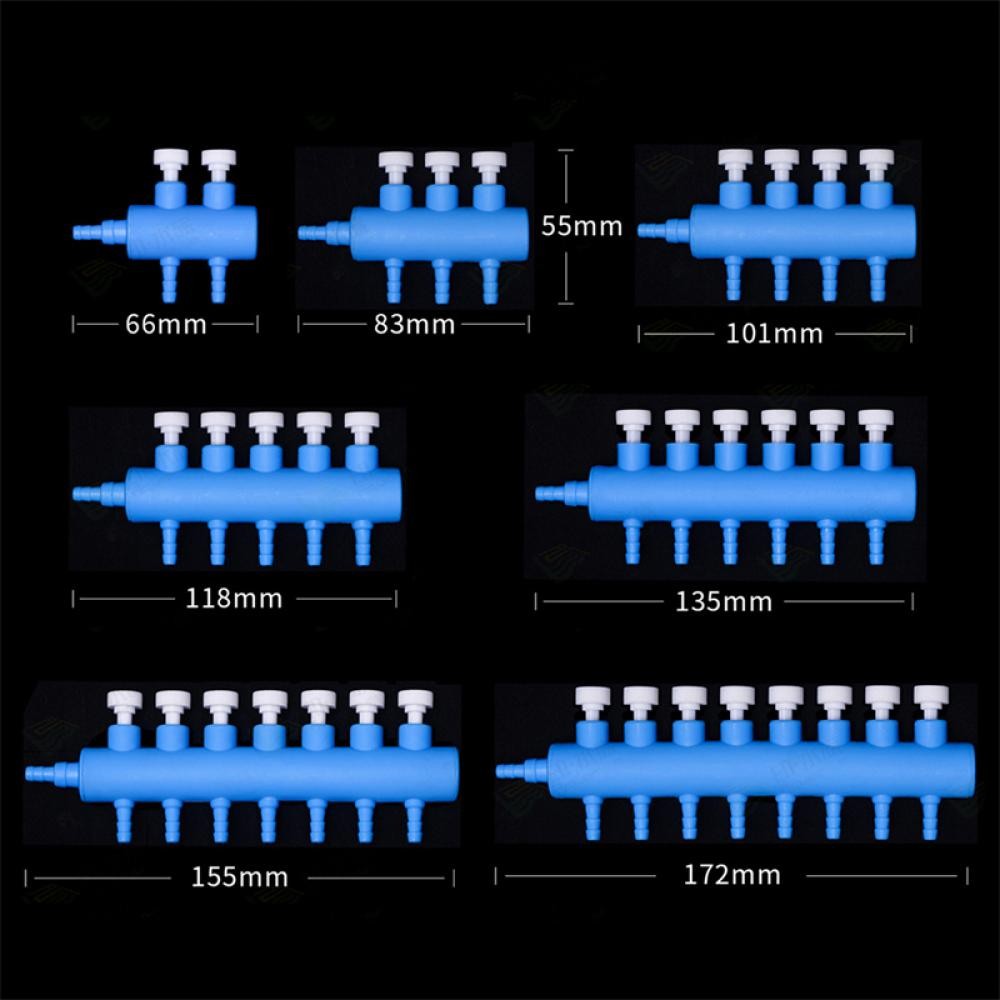 HUAIHAO Aquarium Air ปั๊มท่อ Splitter ปรับวาล์วถังปลาออกซิเจนปั๊มหลอด Splitter จําหน่าย Shunt H4O4 - รูปที่ 2