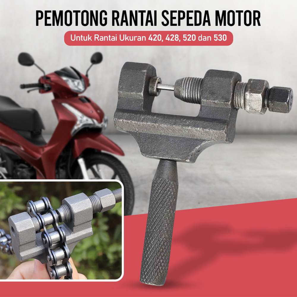Fushi Motorcycle Chain Cutter Chain Breaker 420-530 - HF993 - สีเงิน