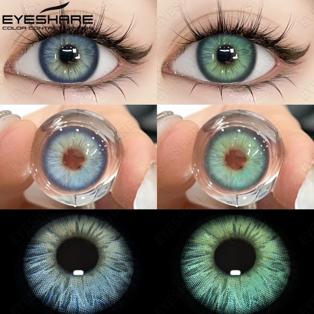 EYESHARE คอนแทคเลนส์สีสีน้ําตาล/เทา 1 คู่ คอนแทคเลนส์แต่งหน้าดวงตา