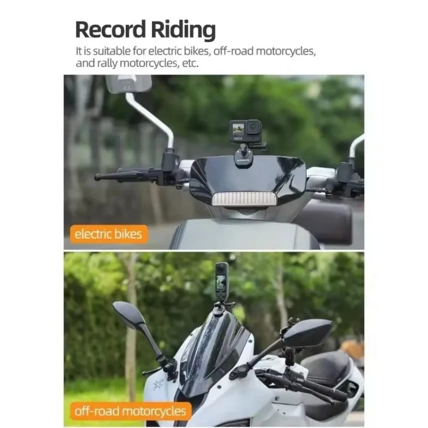 สําหรับ Insta360 X5 คลิปกระจกรถจักรยานยนต์สําหรับ DJI OSMO 360 Action 5 Pro Pocket 3 GoPro Mount อุปกรณ์เสริม thumbnail 4