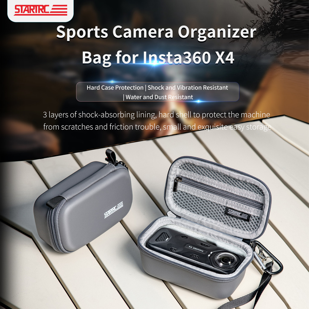 สําหรับ อินสตาแกรม360 X5/X4 กล้องกีฬาพาโนรามาเครื่องเล่นเดียวกระเป๋ามือถือเปลือกแข็งกันกระแทกและกันน้ํากระเป๋ามือถือกล้องอุปก