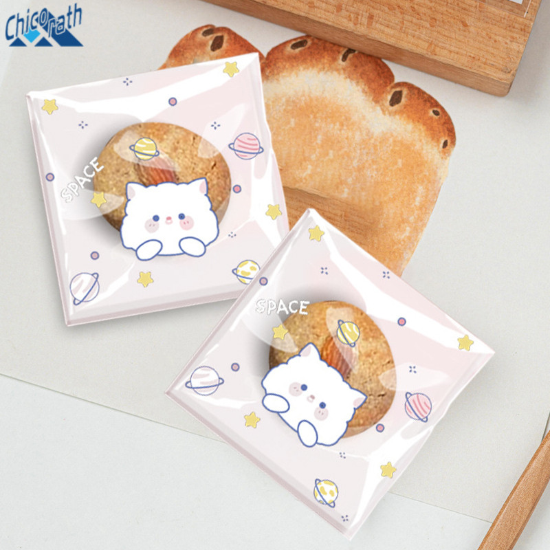 🎐น่ารักมาก ถุงฝากาวใส่คุกกี้ 10x10 (100 ใบ) เลือกลายได้🎐 - รูปที่ 4