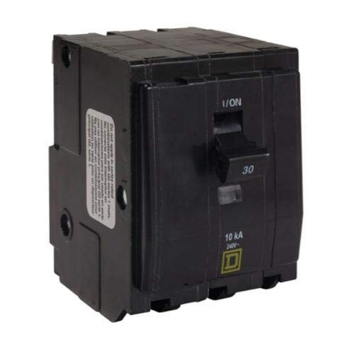 Square D QO340 Miniature Circuit Breaker, 240 VAC, 40 A, 10 kA Interrupt, 3 เสา, Thermal Magnetic Tr