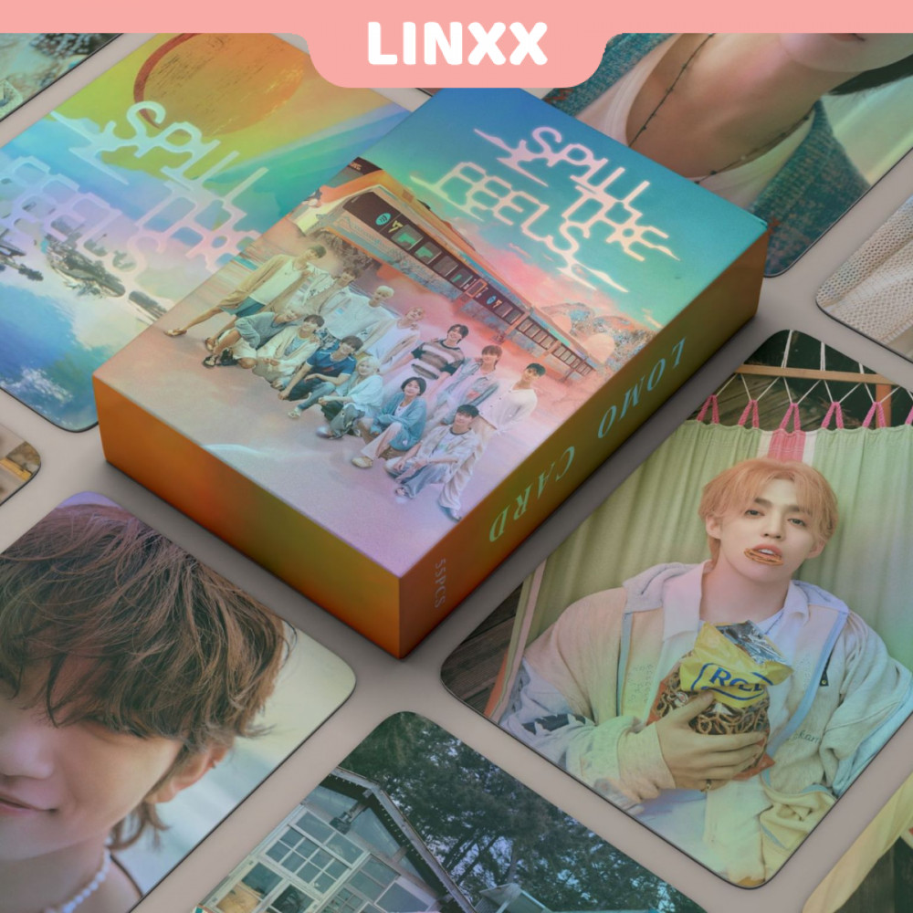 Linxx 55 ชิ้น SEVENTEEN SPILL THE FEELS อัลบั้ม Lomo Card Kpop Photocards โปสการ์ดซีรีส์
