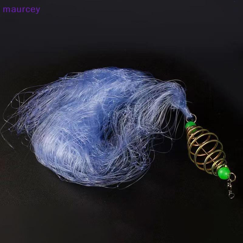 Maurcey 11 ขนาดตกปลาสุทธิดักตาข่ายลูกปัดส่องสว่าง Netg ปลาทะเลสุทธิ Tackle ออกแบบทองแดง Shoal Cast Gill ตกปลา Trap TH