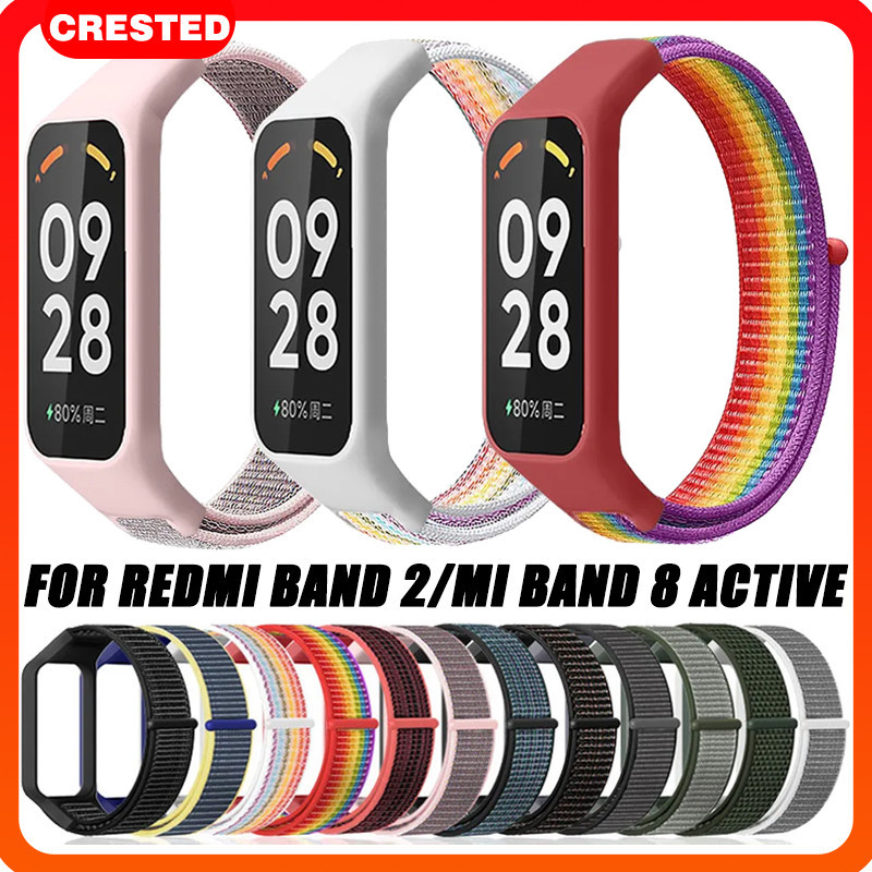 วงดนตรี Redmi Band 2 กีฬาไนล่อนสายคล้องคอสมาร์ทนาฬิกาอุปกรณ์เสริม Xiaomi Mi Band 8 Active / Xiaomi Smart Band 8 Active
