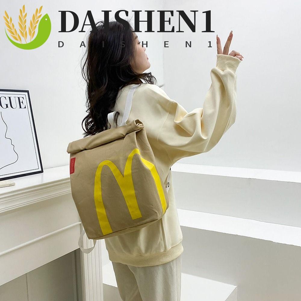 Daishen1 McDonald's กระเป๋าเป้สะพายหลัง ใส่แล็ปท็อปได้ จุของได้เยอะ สําหรับผู้ชาย และผู้หญิง