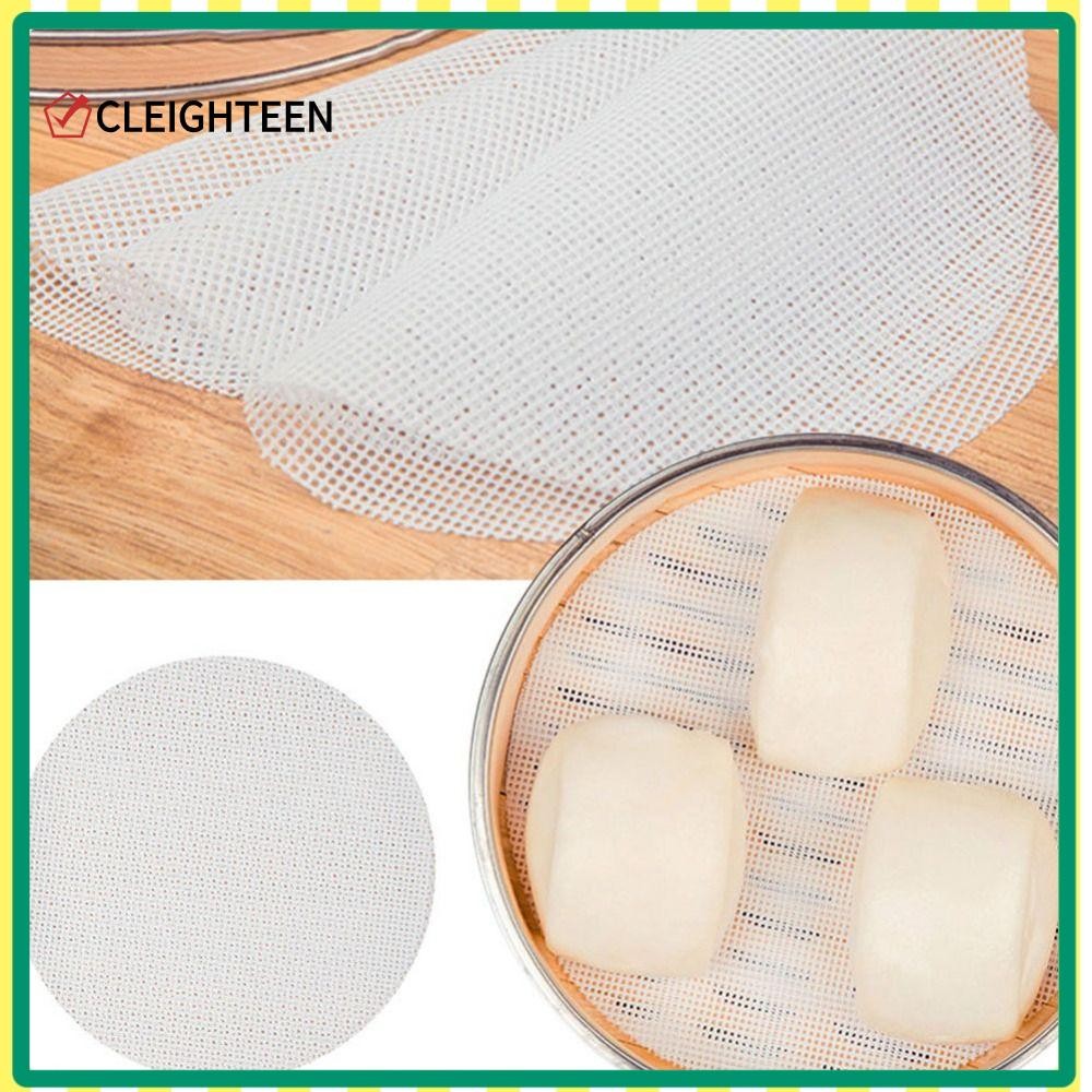 Cleighteen แผ่นขจัดน้ําซิลิโคน, แผ่นตาข่ายนึ่งทรงกลมหนาไม่ติด, แผ่นรองนึ่งในครัวแบบใช้ซ้ําได้ที่ทนทาน