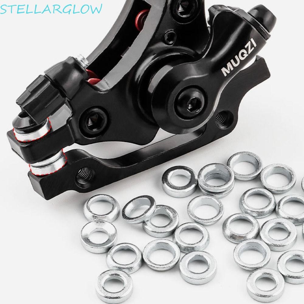 Stellarg 2pcs M6 ดิสก์เบรก Spacer,อลูมิเนียม M6 เครื่องซักผ้าเบรค Caliper ปะเก็น, สลักเกลียวติดตั้งชามรูปเบาะ Fixed MUQZI M6 เว้านูนเครื่องซักผ้า Mountain
