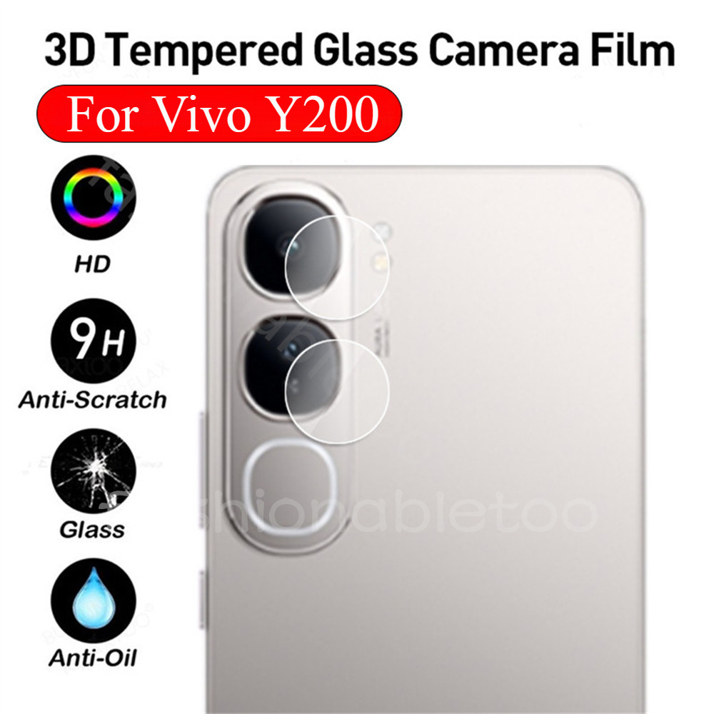 3d เลนส์กล้องกระจกนิรภัยคลุมทั้งหมดฟิล์มป้องกันสําหรับ Vivo Y200 Y19s Y 200 Y 19s Y19 s VivoY200 VivoY19s 4G 5G 2024