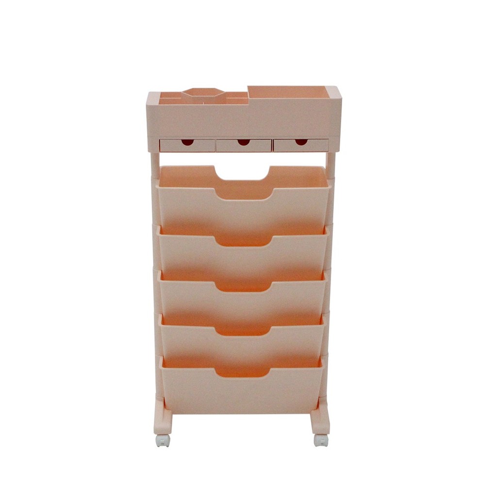 Looms ชั้นวางซีดี/หนังสือ รุ่น Jinny สีชมพู (40x40x42 ซม.) แบรนด์ LOOMS