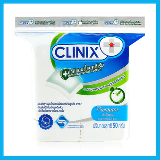 Clinix Anti Bac Cotton Pad 6x7 cm 50g.