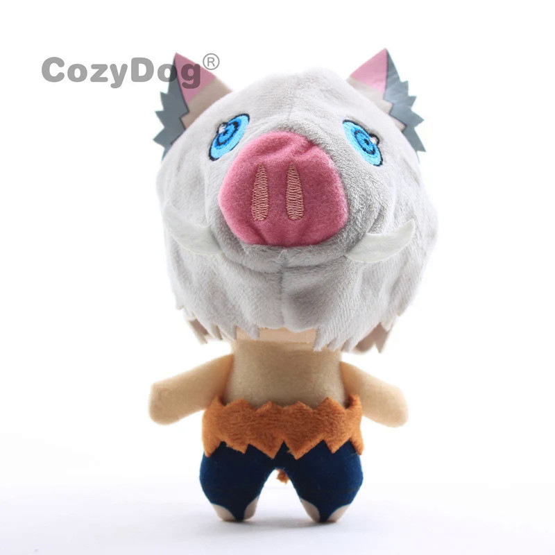 Cute Demon Slayer Inosuke Pig Plush Toys Doll Keychain Pendant Peluche Stuffed Animals Toys Women Ki
