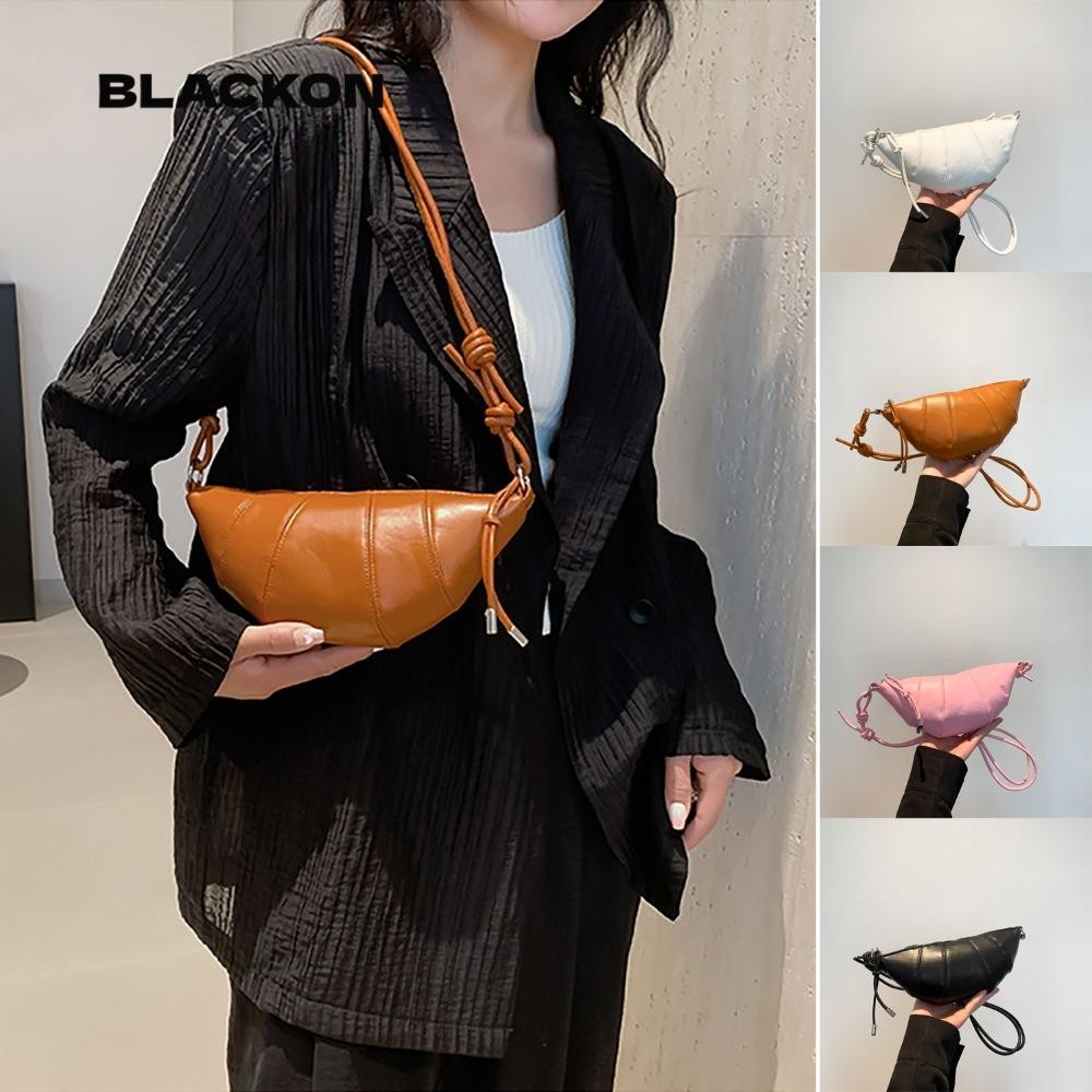 กระเป๋าสะพาย BLACKON กระเป๋าใต้วงแขนลําลองความจุขนาดใหญ่ 2024 Retro อินเทรนด์ Commuting Bag Lady