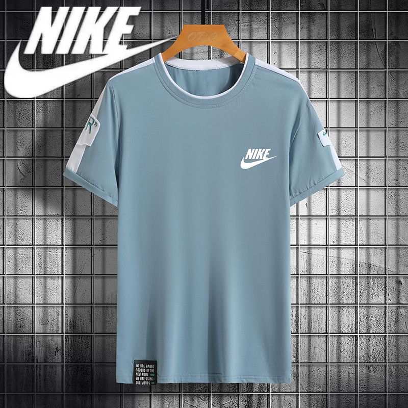 เรียบง่าย กีฬา เสื้อยืดแห้งเร็วสําหรับผู้ชาย คอกลมธรรมดา เกาหลี เสื้อยืดแขนสั้นสําหรับผู้ชาย ท็อปส์ซู เสื้อผ้า ไม่จํากัดเพศ #DK-2115-NK