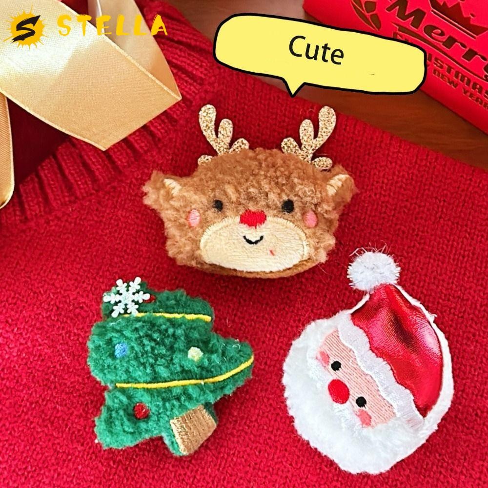 เป็นตัวเอก เข็มกลัดตุ๊กตาคริสต์มาส, Snowman Santa Tree เข็มกลัด, Handmade Plush น่ารักแฟชั่น Snowman Plush Pin ของขวัญปีใหม่