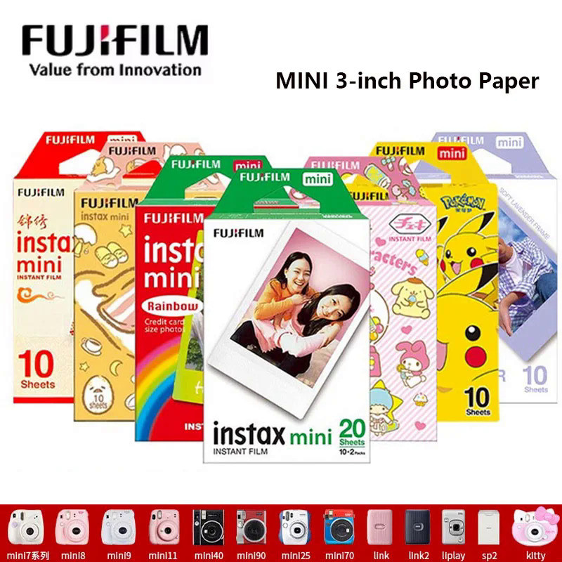 10 แผ่นFujifilm Instax Mini 11 ฟิล์มกระดาษสําหรับFuji Instax Mini 99 12 9 8 7 + 40 SE 50 90 Evoกล้อง