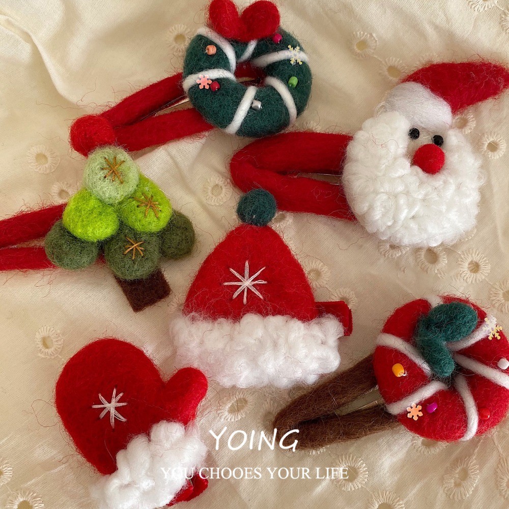 Yoing/christmas Headdress กิ๊บติดผมหญิงน่ารักอารมณ์ Plush หน้าผากฤดูใบไม้ร่วงฤดูหนาวอุปกรณ์เสริมผม