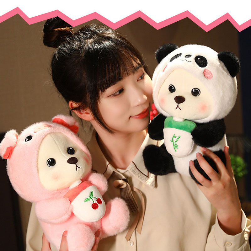 พร้อมส่ง ตุ๊กตาหมี  ตุ๊กตาหมีแปลงร่างน่ารัก ขนฟูน่ารักนุ่มนิ่ม  ของขวัญวันเกิด ของขวัญวันวาเลนไทน์ - รูปที่ 5