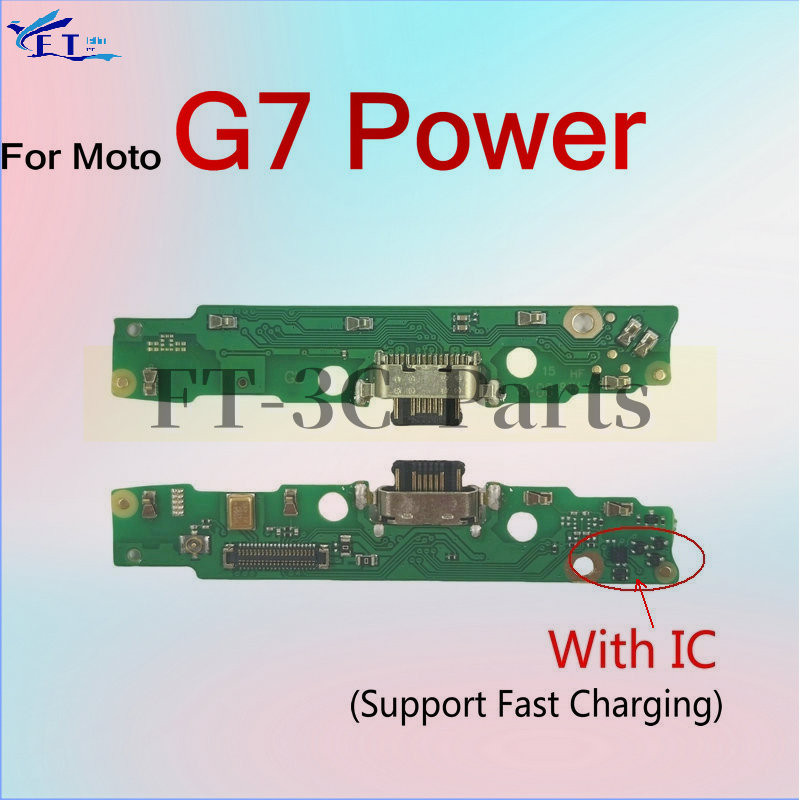 สําหรับ Motorola Moto G7 Power USB ชาร์จพอร์ต Flex Cable พร้อม IC รองรับ Fast CHARGING Replacement Parts