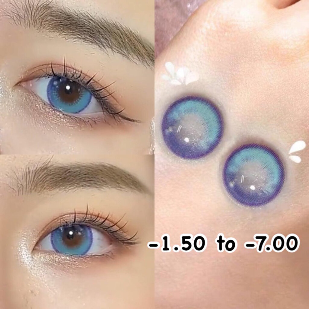 🐭พร้อมส่ง🐭 (ขายเป็นคู่) คอนแทคเลนส์ บิ๊กอาย คอนแทคเลนส์สายตา คอนแทคเลนส์แฟชั่น คอนแทคเลนส์สีฟ้า น้ำตาล เหลือง มีค่าสายตา