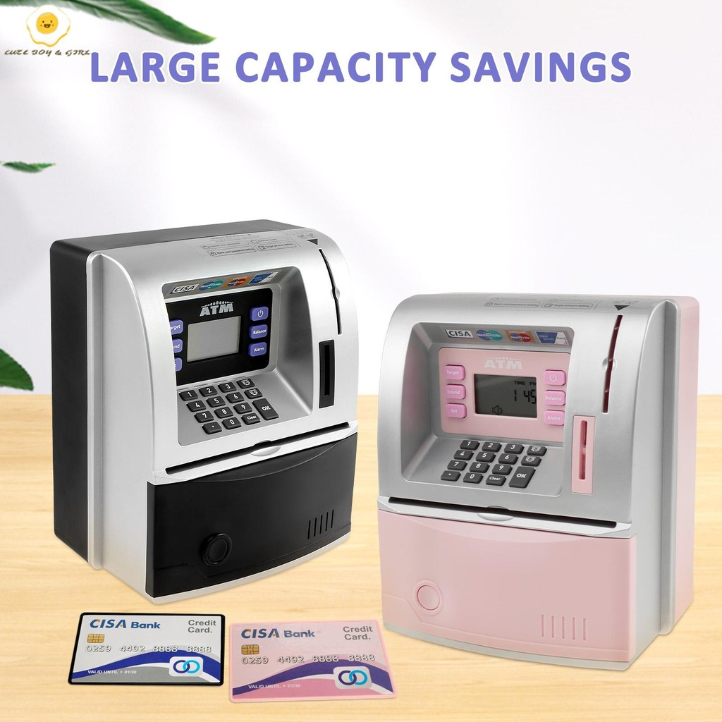 Atm Machine Safe Talking ATM Piggy Bank อัพเกรดกระปุกออมสิน ATM สําหรับเด็ก SHOPSBC1819