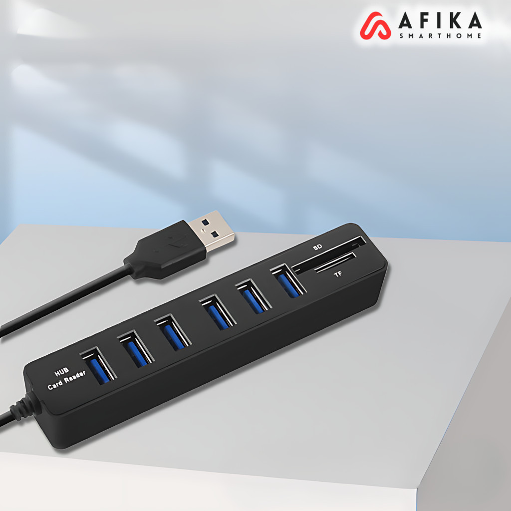 เครื่องอ่านการ์ด 8in1 USB 2.0 USB Hub USB 2.0 การ์ด MicroSD SD TF