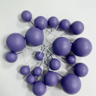 20PCS เค้กตกแต่งโฟม Ball เค้กตกแต่ง Ball plug-in เหมาะสําหรับวันเกิด baby shower งานแต่งงานเค้กตกแต่ง