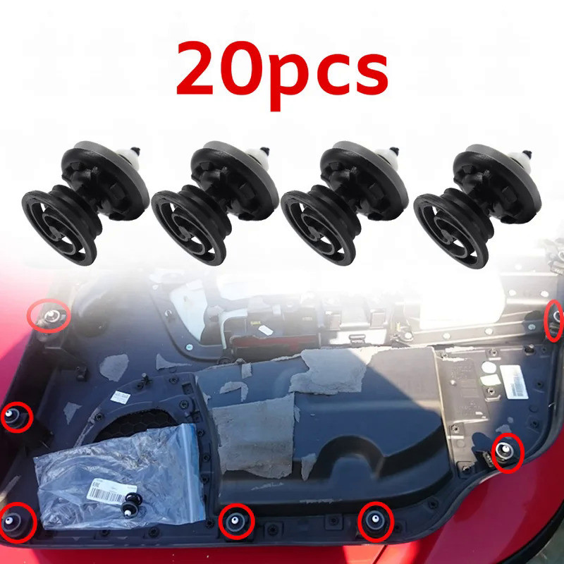 20X for VW Volkswagen T5T6 Transporter Polo Car Door Panel Card Trim Clip Interior Fastener Rivets 7