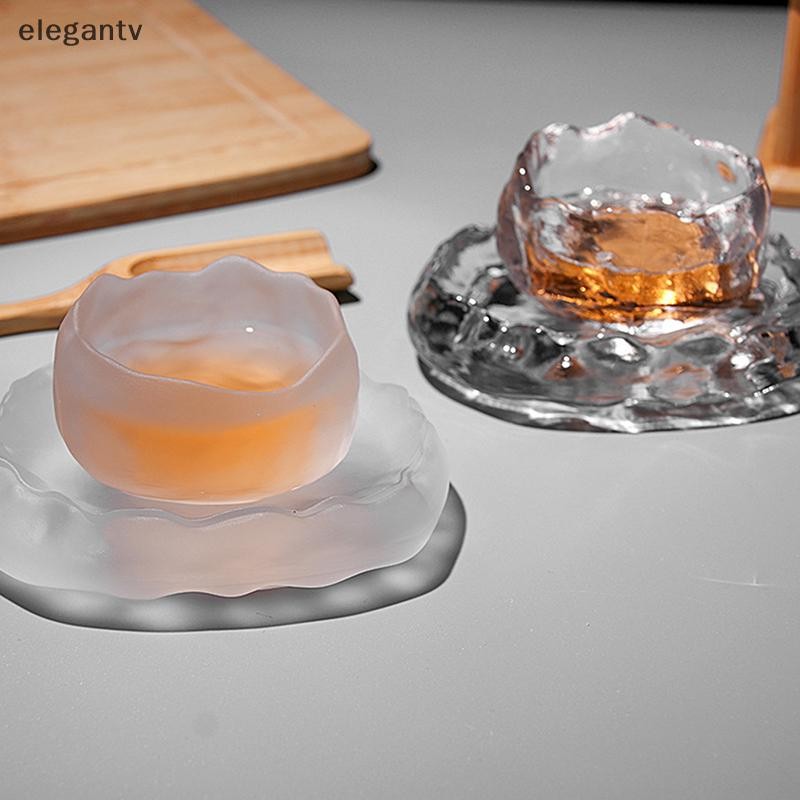 Egn 1 ชิ้น ถ้วยแก้วสไตล์ญี่ปุ่น g ถ้วยชาใส ถ้วยไวน์ขาว N