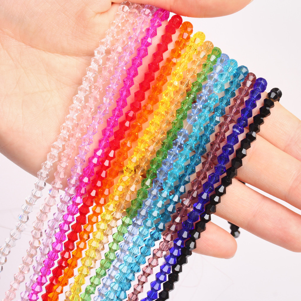 5 String 4 มม.ภาษาเช็คคําแก้ว Seed ลูกปัดหลวม DIY รูปที่ 3