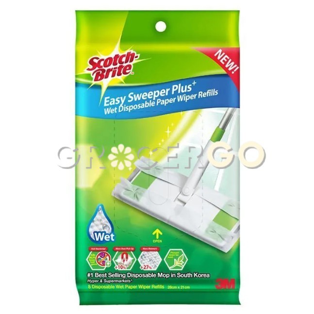 3M Scotch Brite Easy Sweeper Starter Kit แผ่นเปียกรีฟิล