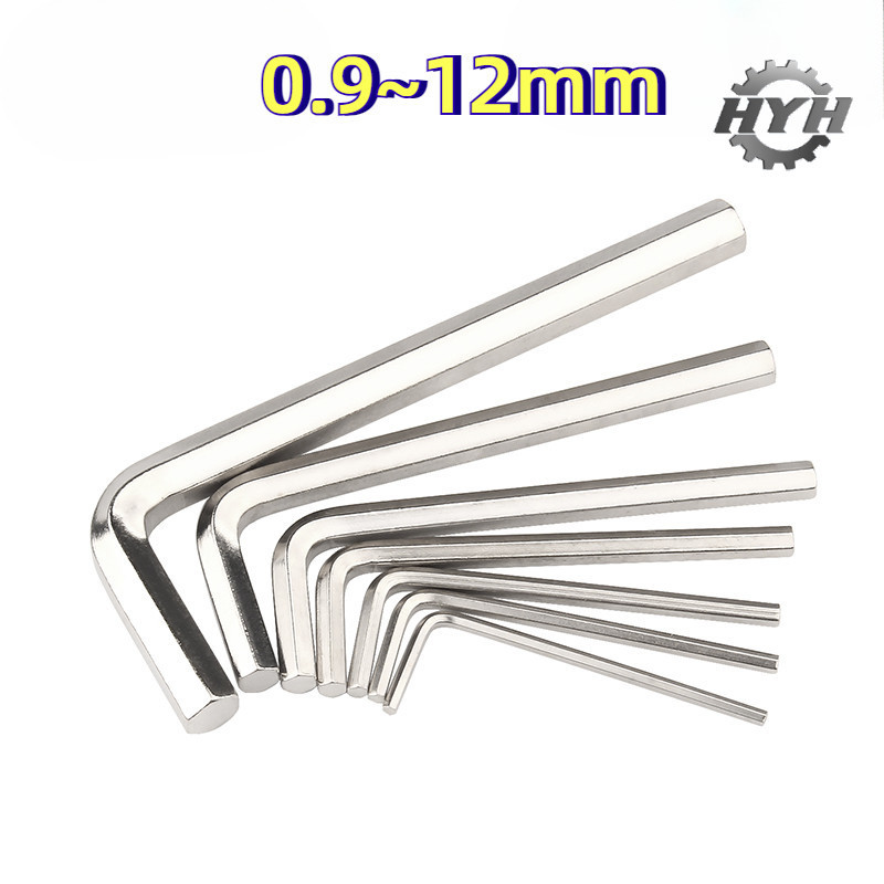 [HYH] L-type Allen ประแจเดี่ยว Allen Square Spoon Set ไขควงอัลเลน 0.9-3-4-5-6-8mmHardware