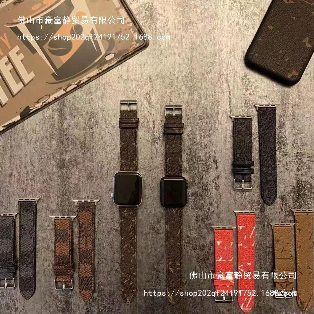 สายหนังคลาสสิก presbyopic Apple Watch Band วินเทจแฟชั่นแบรนด์ s8/S9/S7/S6นาฬิกา