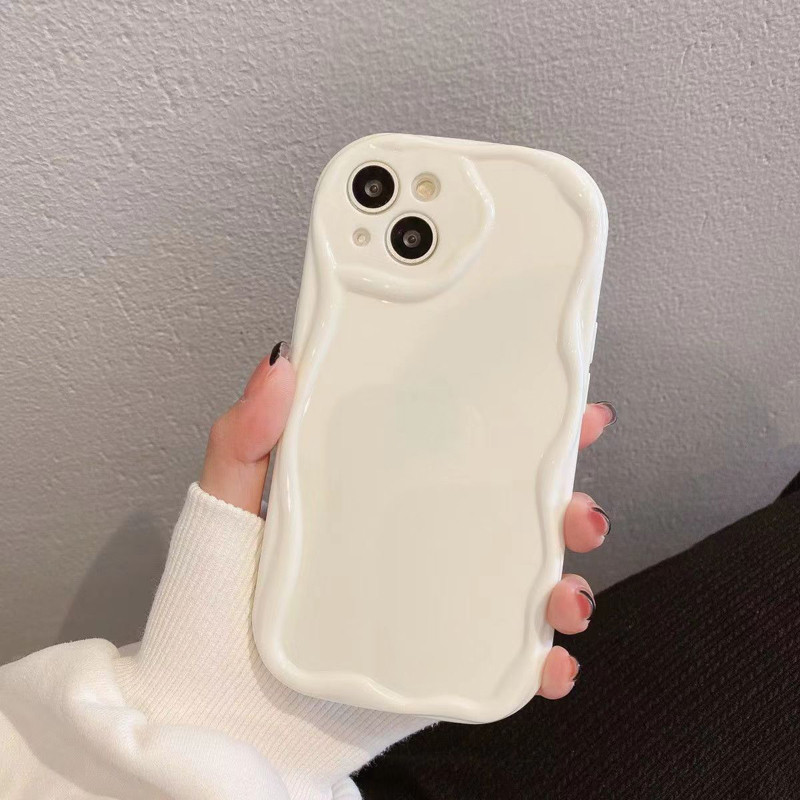 เคส for Realme C55 C11 5 5S C21 C21Y C25 C25S C25Y 5i 6i 7i 8i 8Pro C12 C20 C20A C2 C3 C3I C30 C30S ขอบหยัก สไตล์ครีม - รูปที่ 6